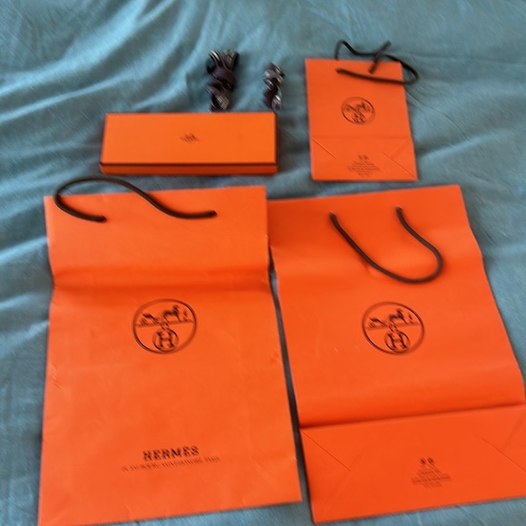 Hermes Other - Hermès shopping bags, gift box and ribbons